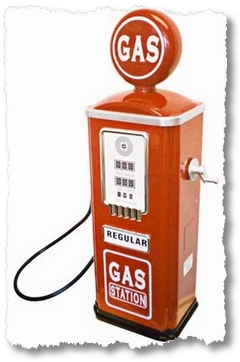 red gas pump