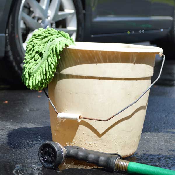 washing car at home